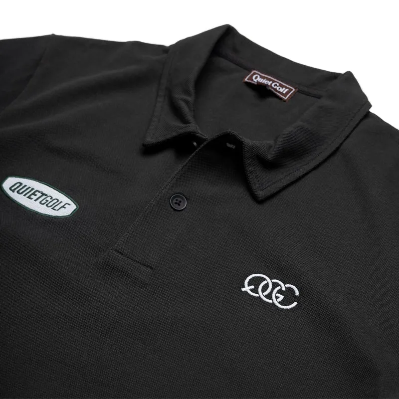 Quiet Golf Tour Polo - Black Quick-Dry