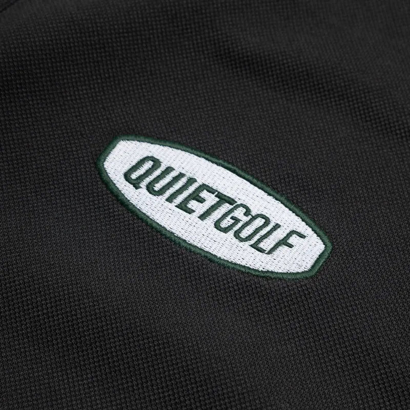 Quiet Golf Tour Polo - Black Fitted Shape