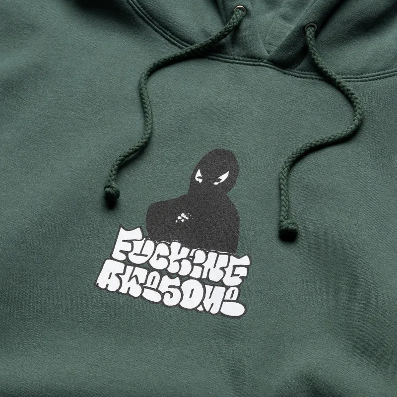 Fucking Awesome Fieldtrip 1998 Hoodie - Forest Green Distressed finish Pika like