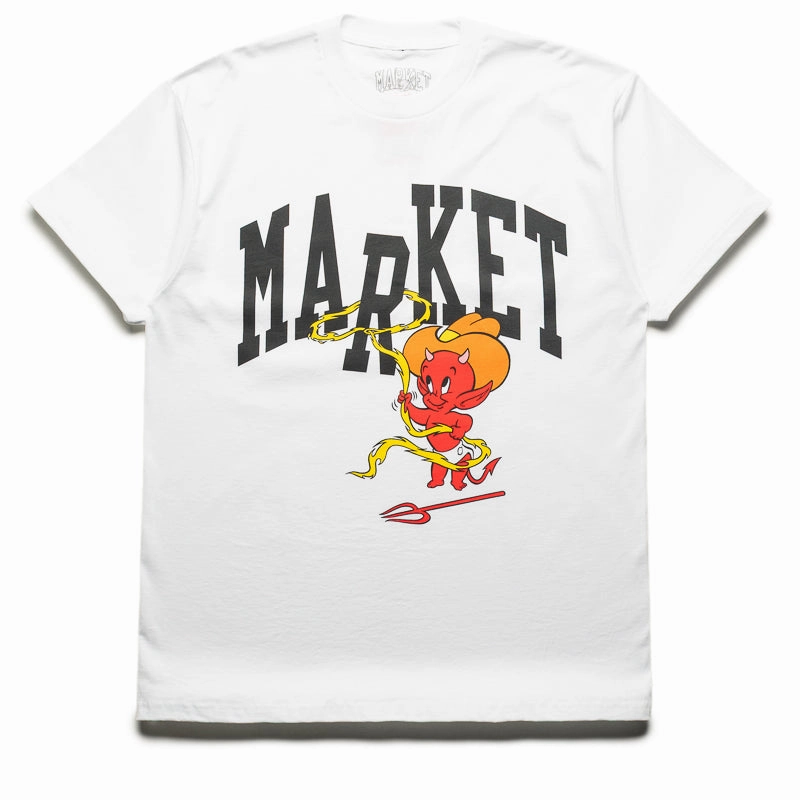 tennis event wide hem Market x Hot Stuff Cowboy Arc Tee - White