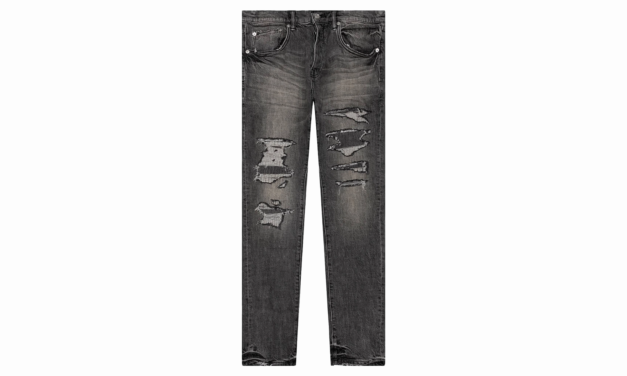 One For All Four Pocket Destroy Silicone Outline Jeans