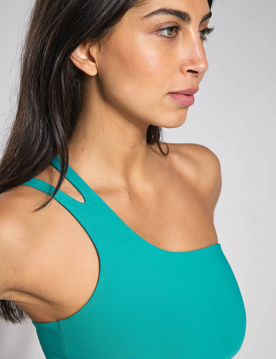 Uma One Shoulder Bra - Peacock Postpartum tall size