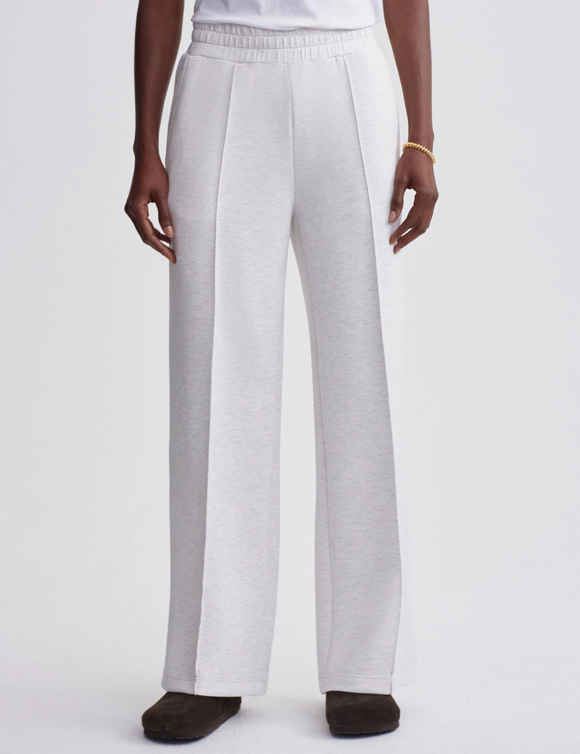 The Wide Leg Pant 30" - Ivory Marl VentilatedCuffs Layered Protection