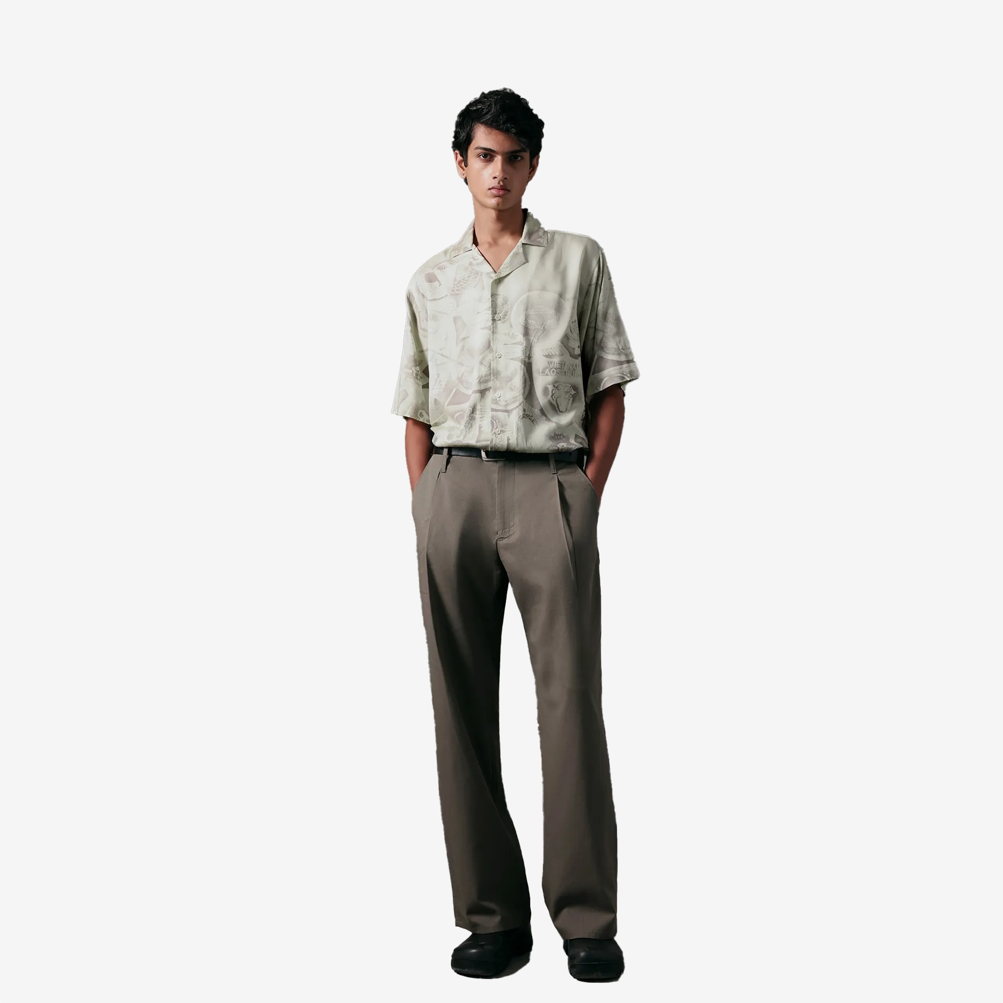 ALMOST GODS | AEGIS RELAXED SHIRT { BROWN Star Soul