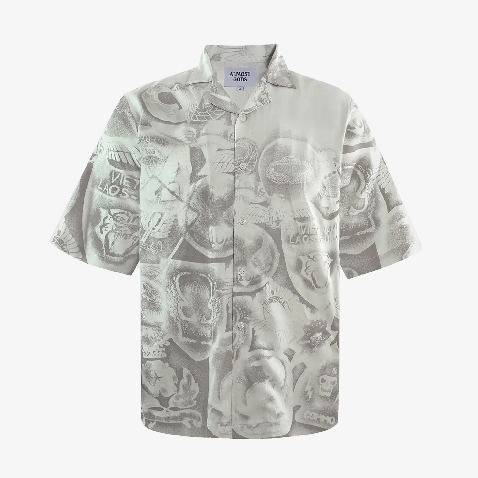 ALMOST GODS | AEGIS RELAXED SHIRT { BROWN Layer Light FlexibleCollar