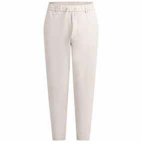 Loose cut Gusseted Crotch Convert Trousers Open Beige
