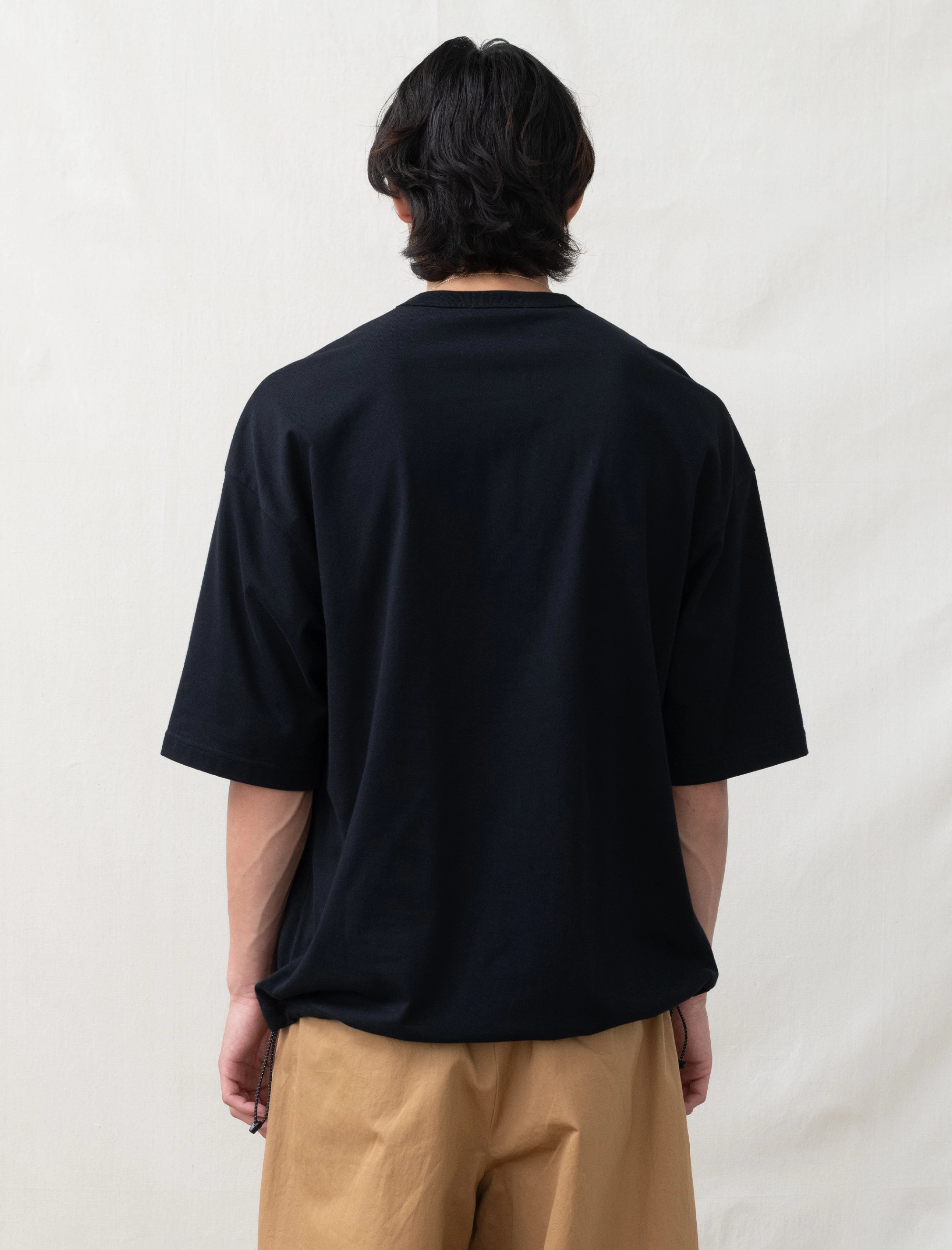 Quick Dry Performance Cool Fabric Cinch Pocket Tee (Black)