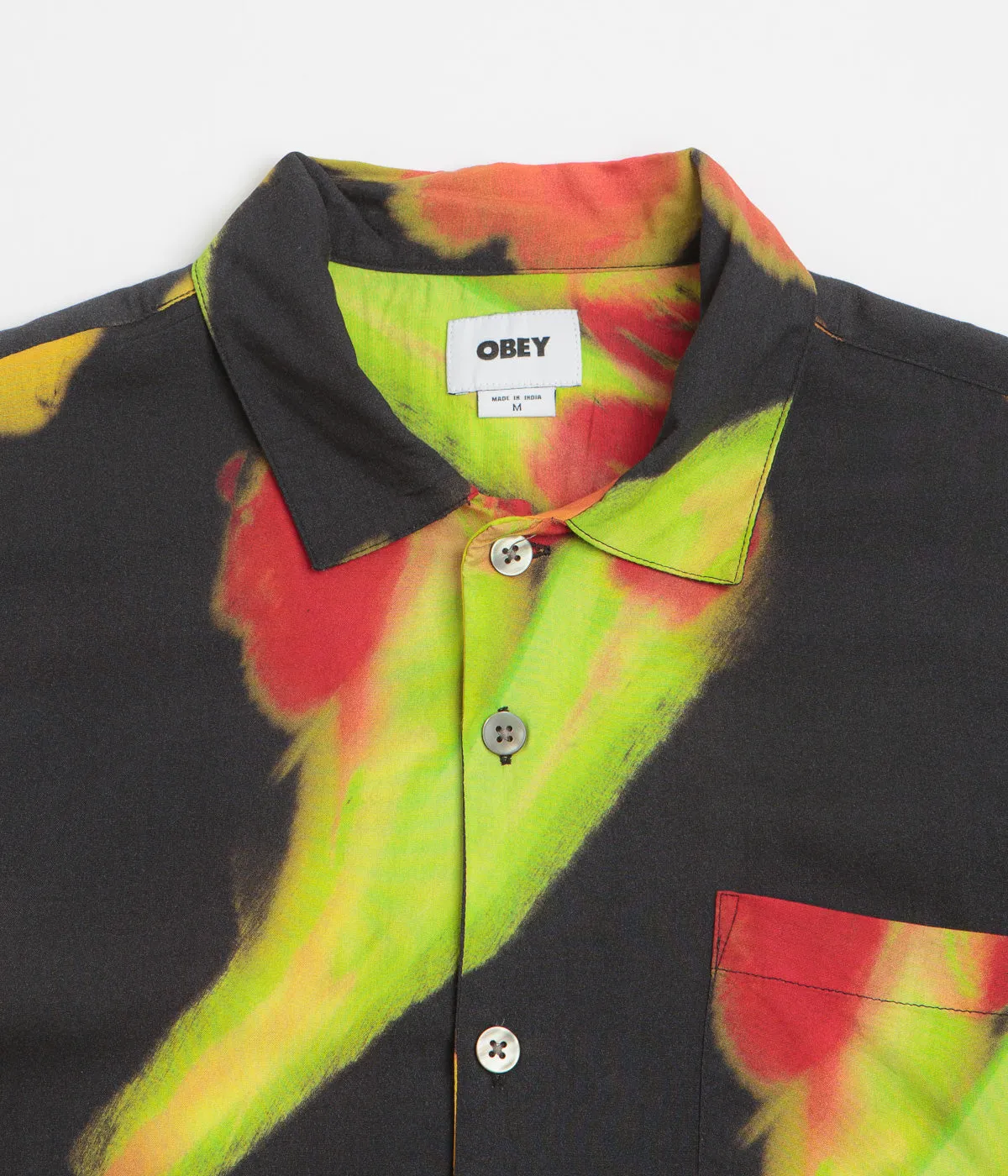 Fall Fashion Obey Kinney Short Sleeve Shirt - Black Multi