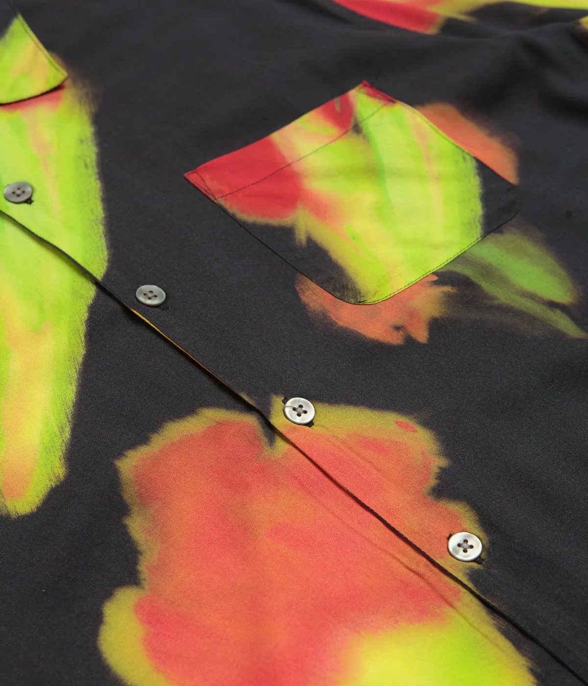 Obey Kinney Short Sleeve Shirt - Black Multi Flexible Shoulder Panels