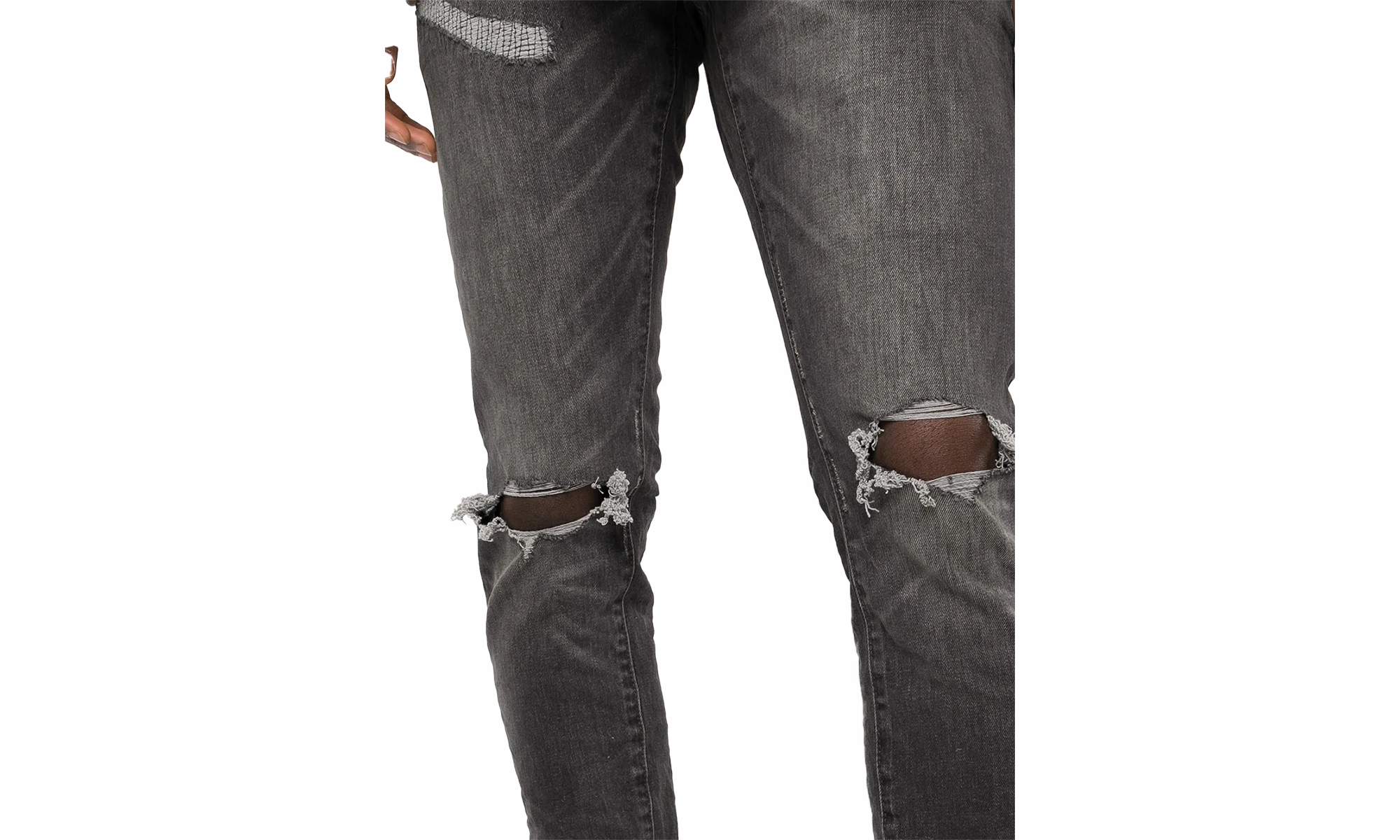 Frayed Blowouts Jeans Urban Style
