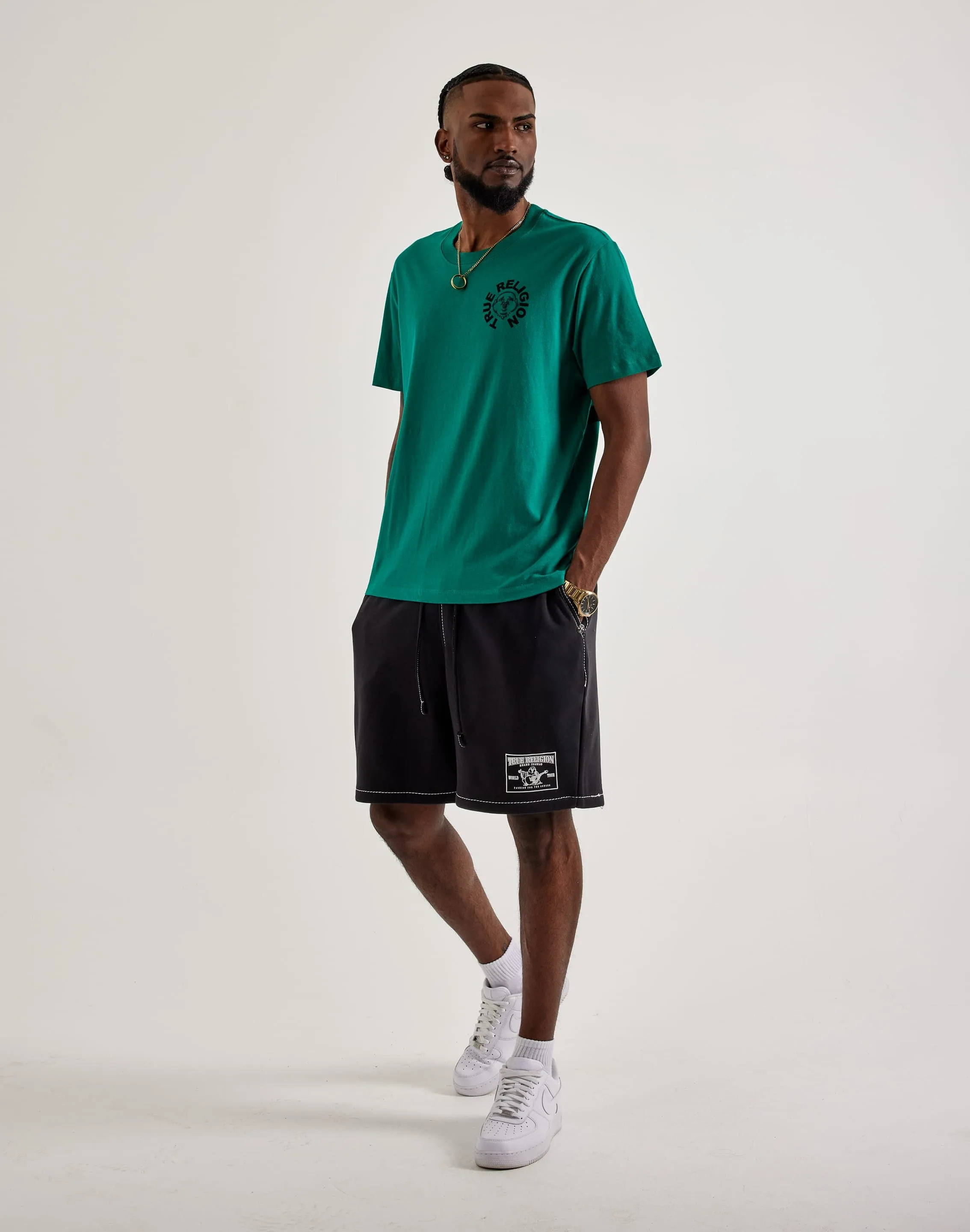 True Religion Big-T Sweat Shorts Ship Glow