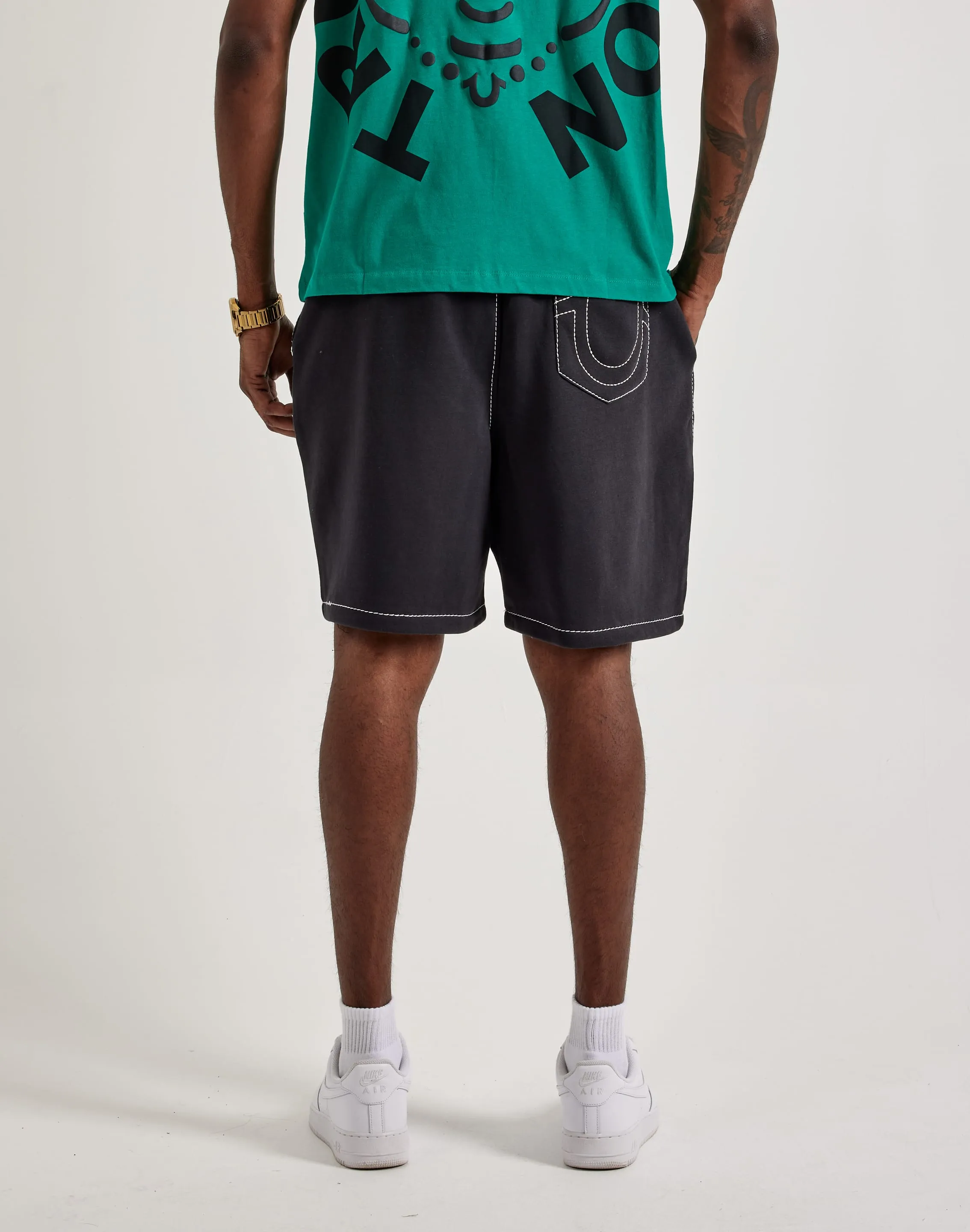 True Religion Big-T Sweat Shorts Late Breeze