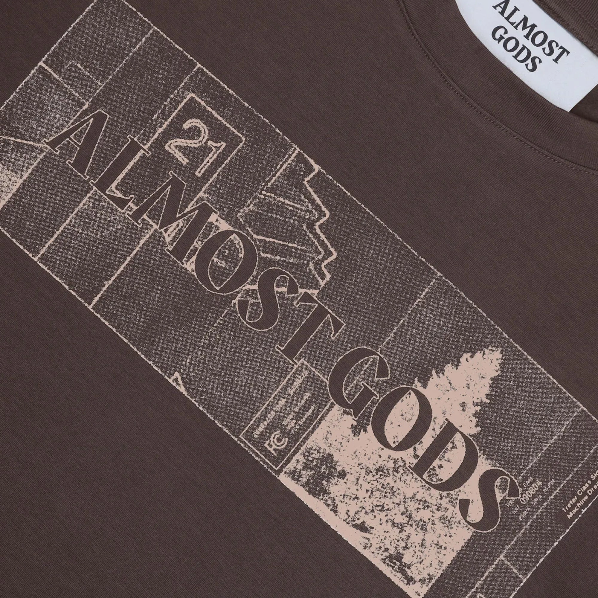 ALMOST GODS | SYSTEM RELAXED TEE { BROWN Island Vibe