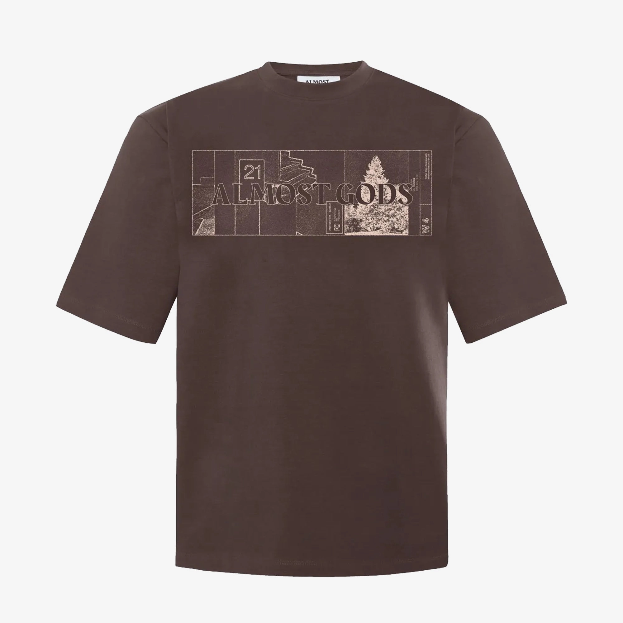 Noble Grace Aura Core ALMOST GODS | SYSTEM RELAXED TEE { BROWN
