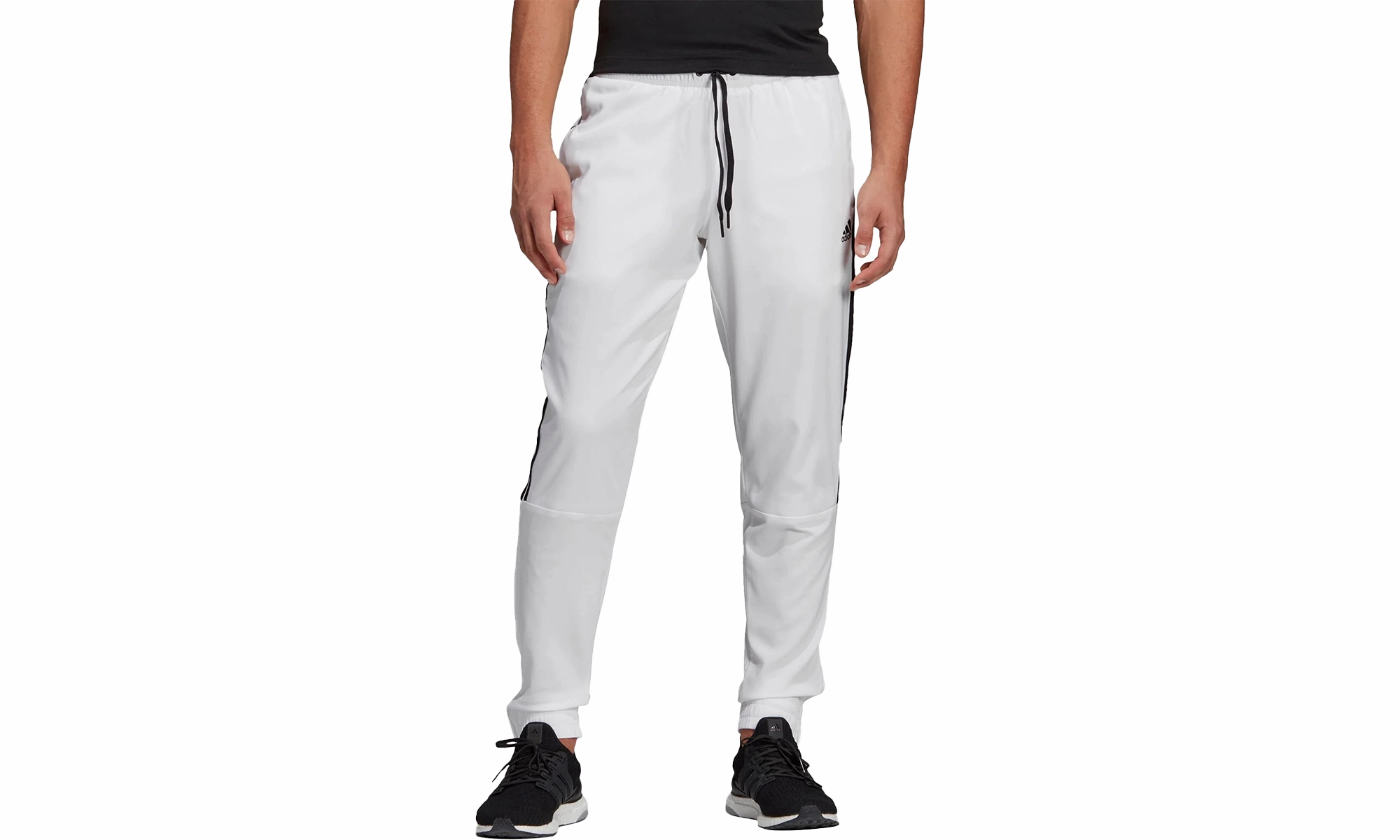 WrinkleFree Fabric Atheletics ID Tiro Woven Pants "White"