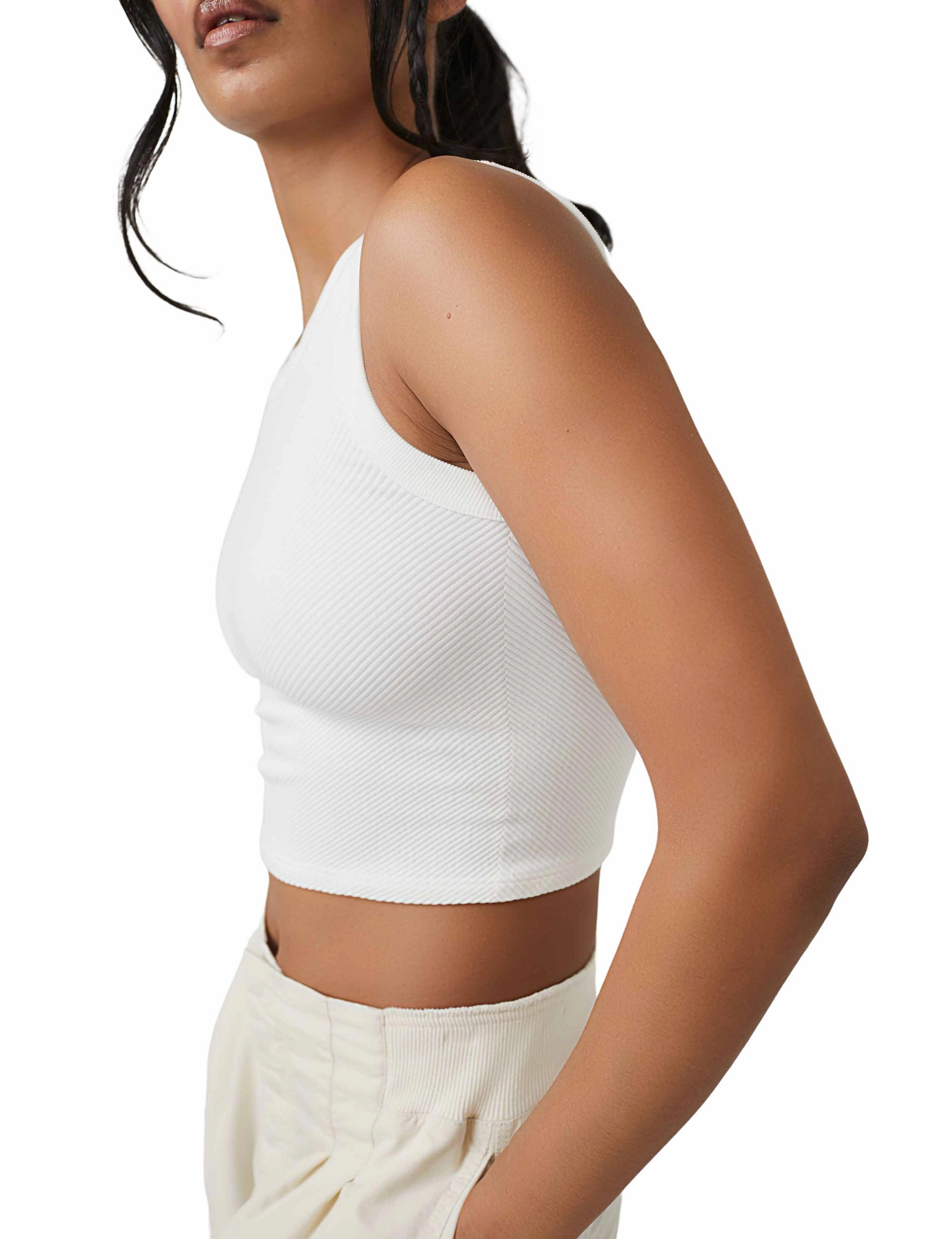 heavy - weight non - magnetic Free Throw Muscle Tank - White