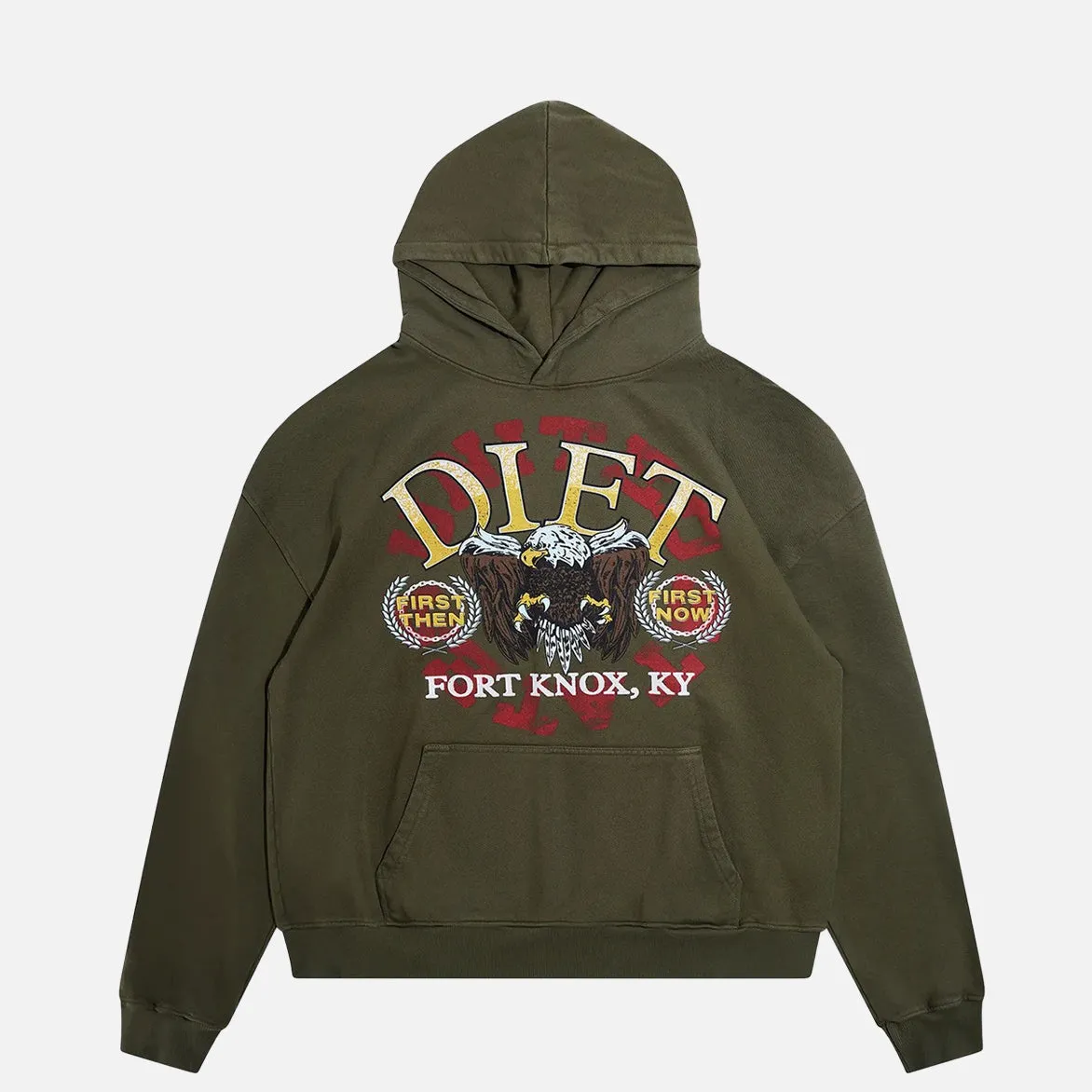 ComfortStretch Urban Chic FRENCH TERRY FT KNOX HOODIE - OLIVE