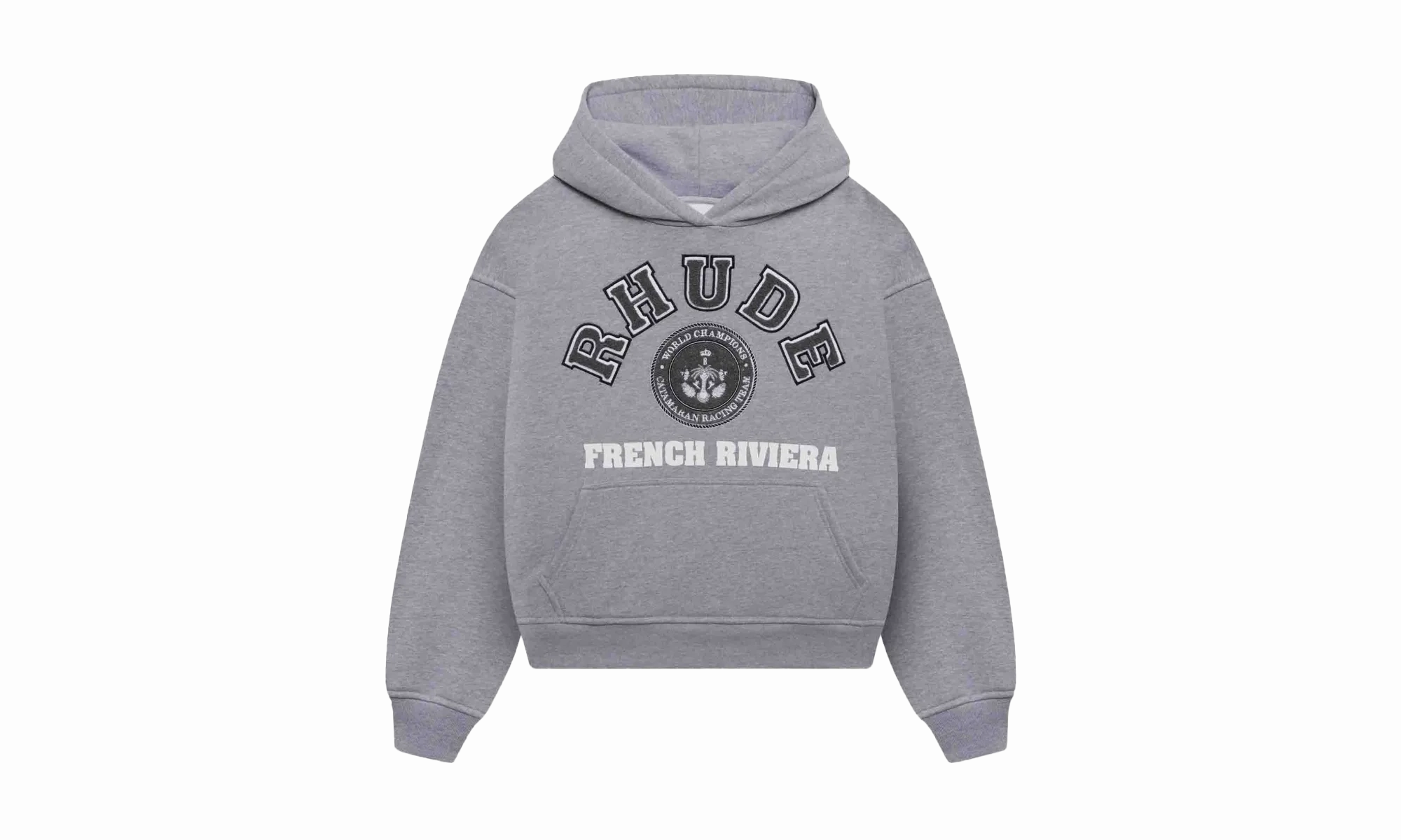 FRENCH RIVIERA PATCH HOODIE HEATHER "Grey"