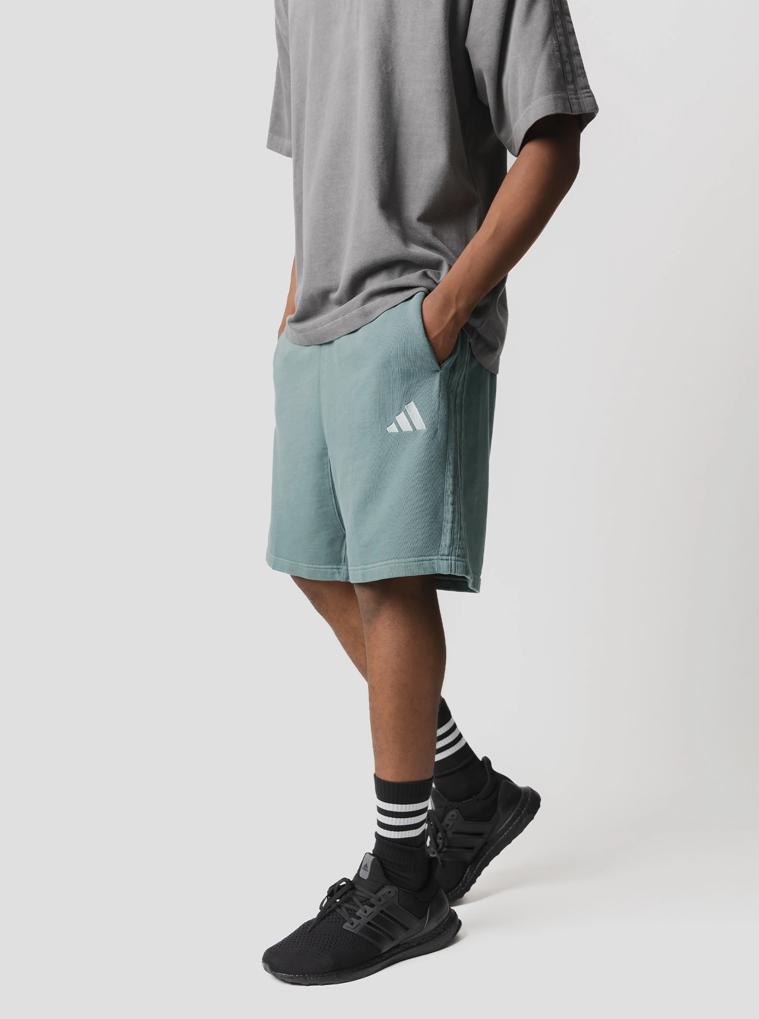 Breathable Mesh Panels French Terry Shorts