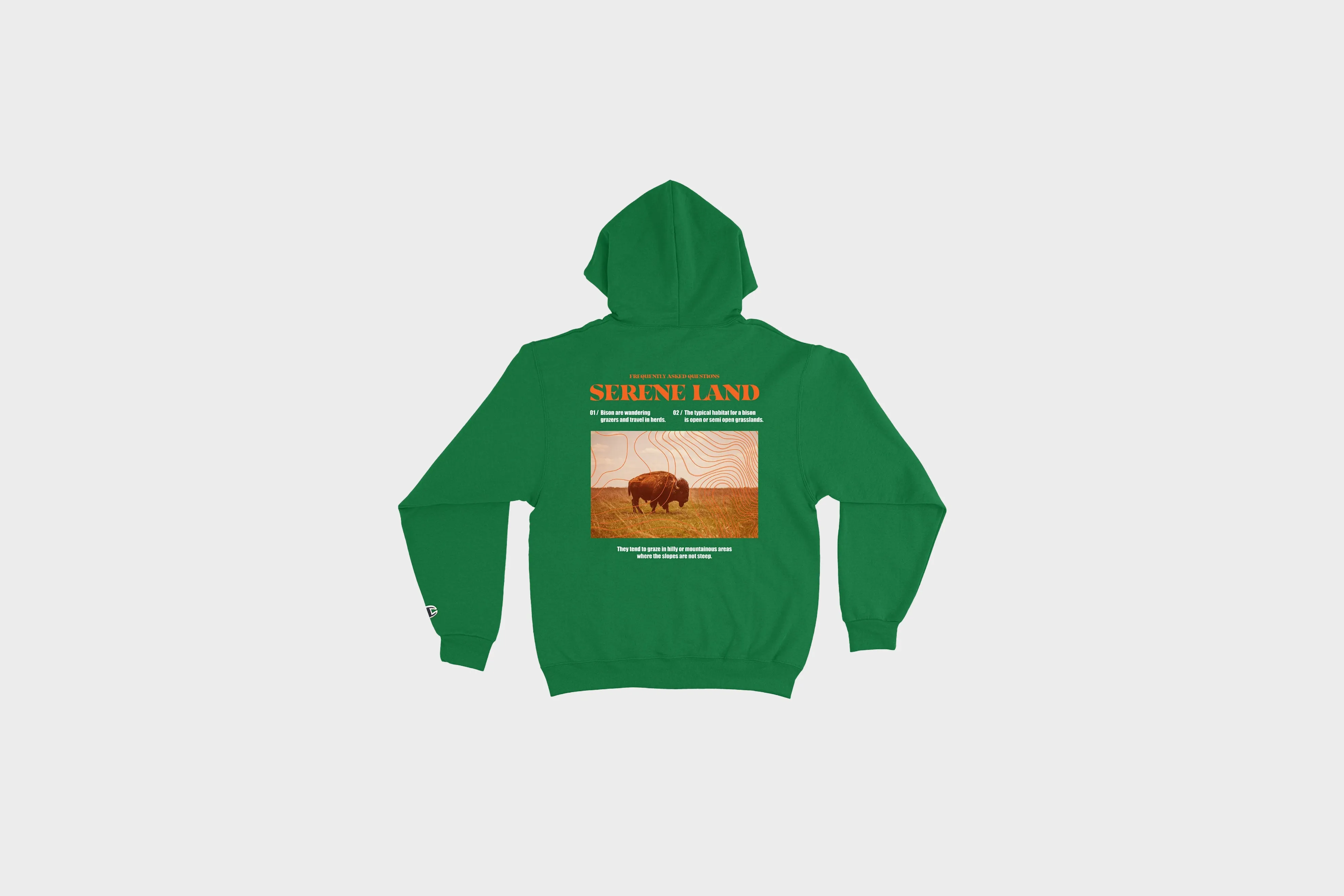 Frequently Asked Questions Serene Land Hoodie (Kelly Green) Tight Core