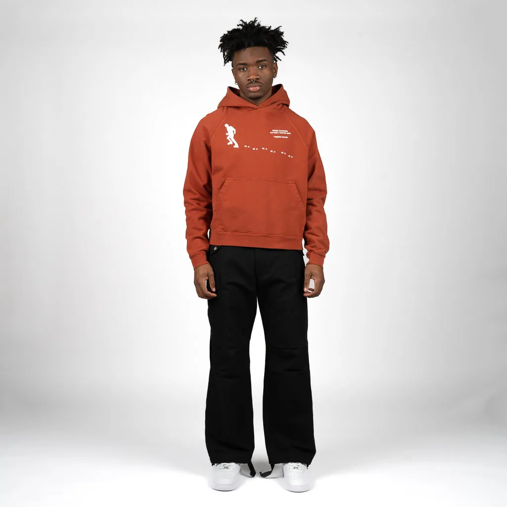 Reese Cooper Desire Paths Hoodie - Burnt Orange Mesh Lined Hood Sheen