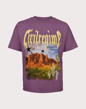 ElasticFree Cuffs CIVIL CLOTHING Desert Bloom Boxy Pigment Wine Tee