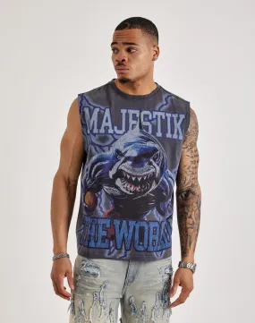 EcoFriendly Dye SeamlessTransition Majestik World Shark Muscle Tee