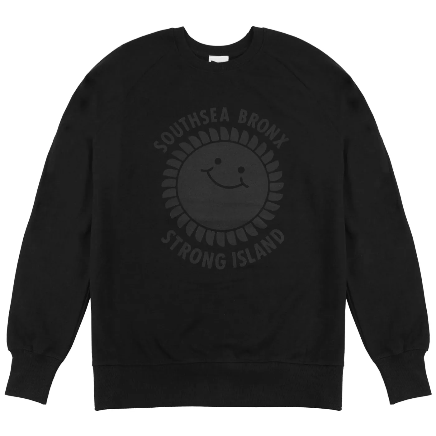 Southsea Bronx Strong Island Sweatshirt - Black on Black Comfort Wear
