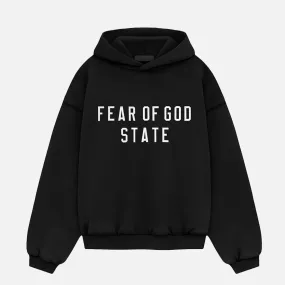 StaticResistantTextile Snow Ready ESSENTIALS HEAVY FLEECE HOODIE - BLACK