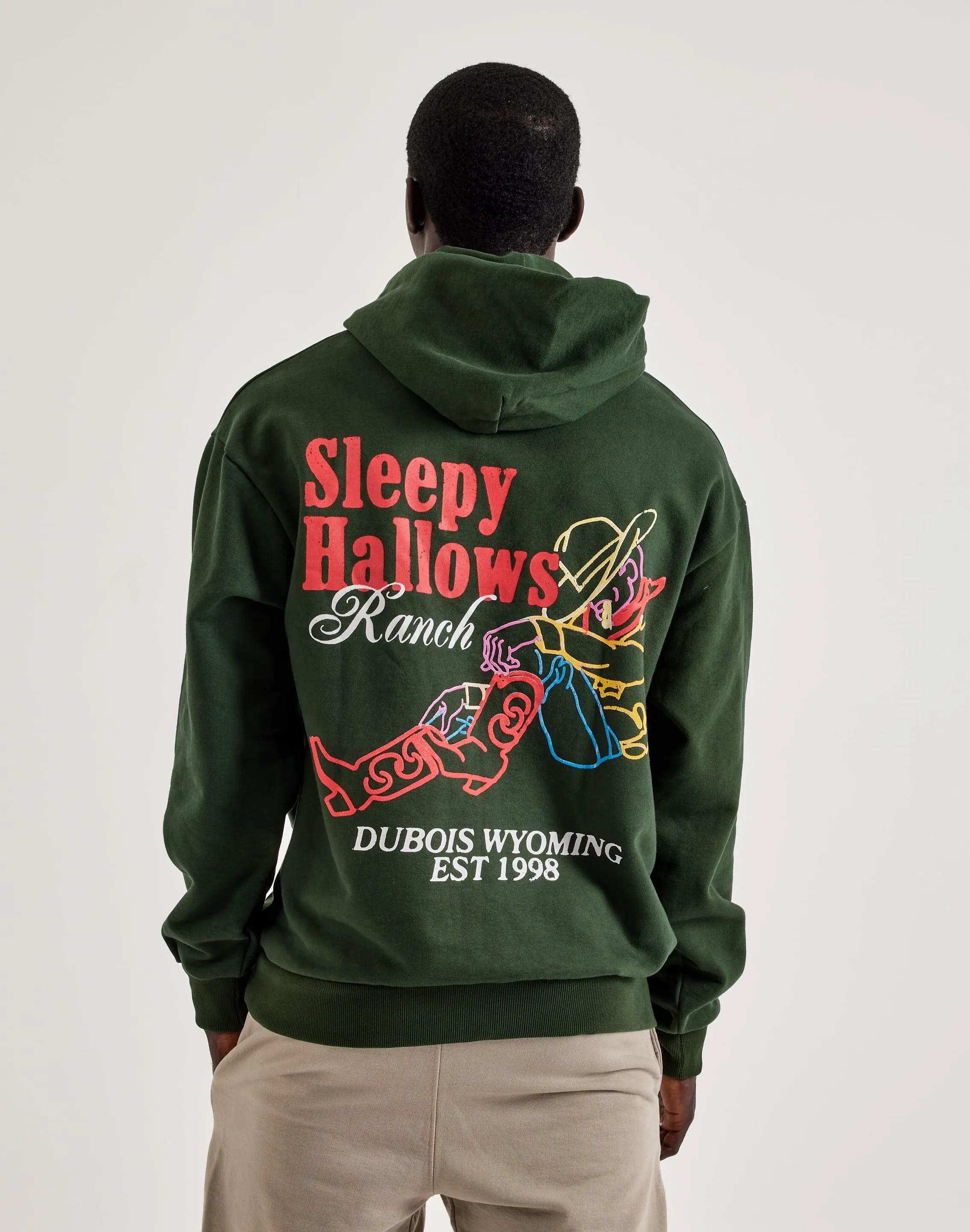 QuickDrying Fiber MNML Neon Cowboy Fleece Hoodie