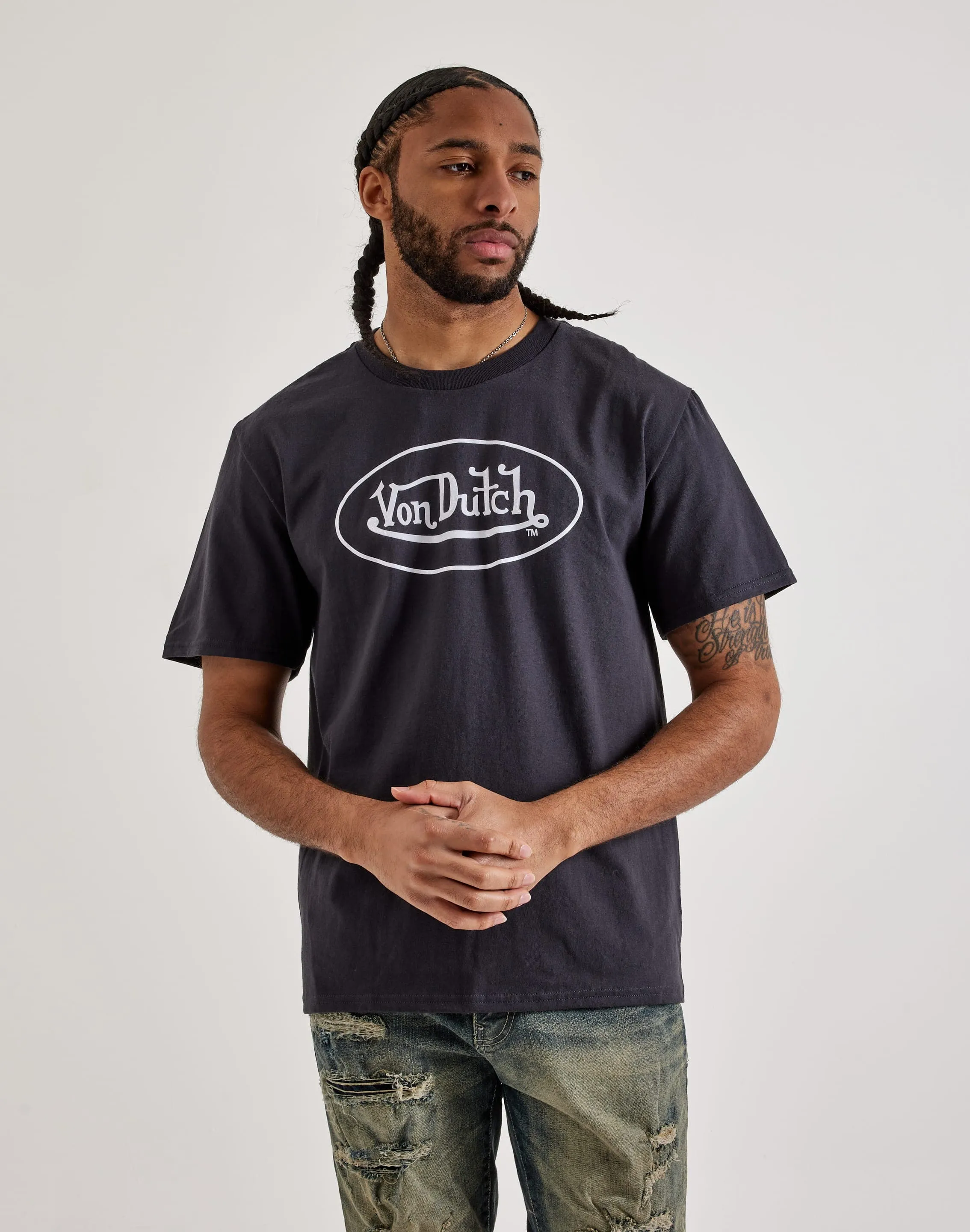 Von Dutch Graphic Tee Tight Core Mountain Cool
