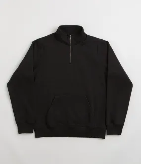 Quilted Lining Carhartt Chase Zip Neck Sweatshirt - Black / Gold