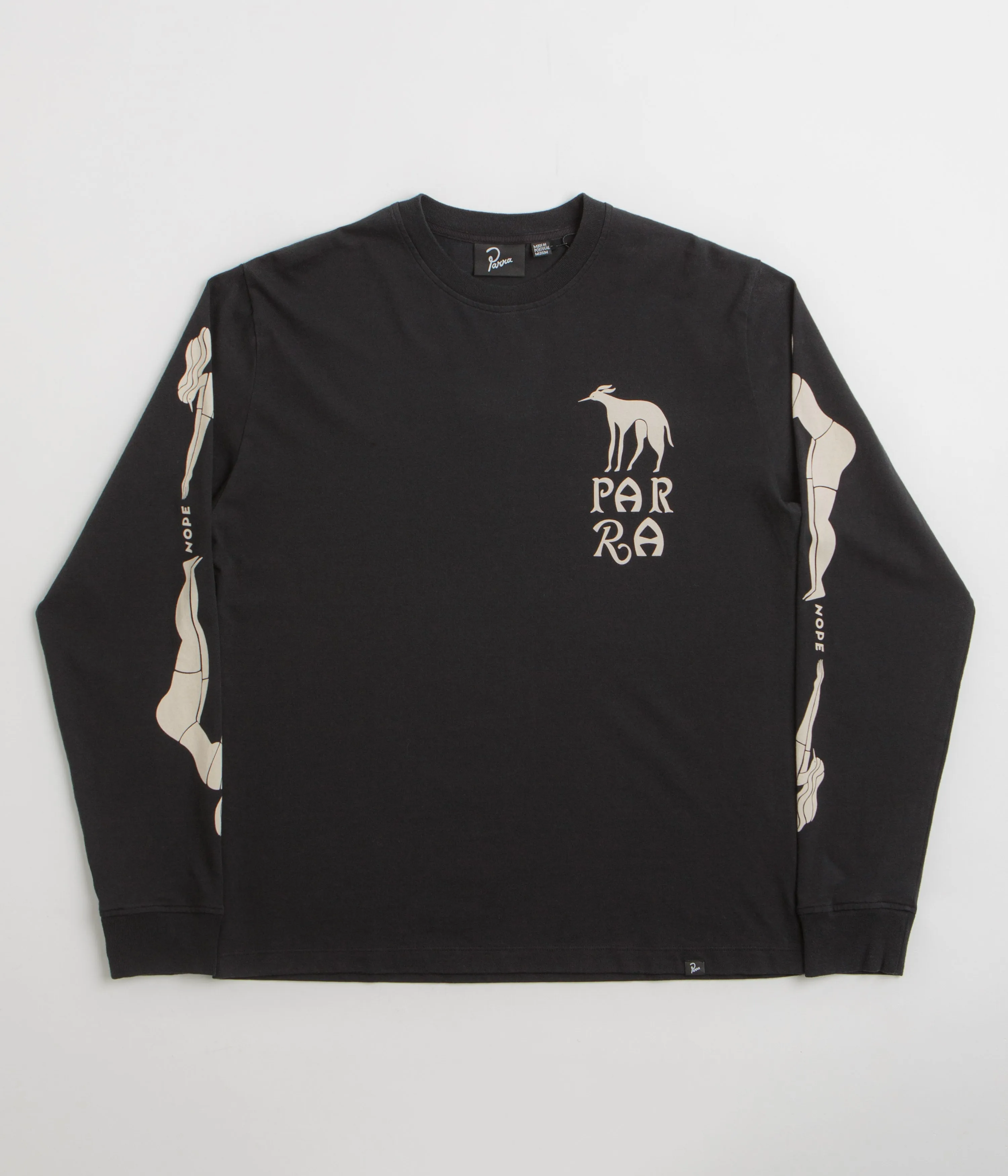 abstract hem by Parra Dog Training Long Sleeve T-Shirt - Black