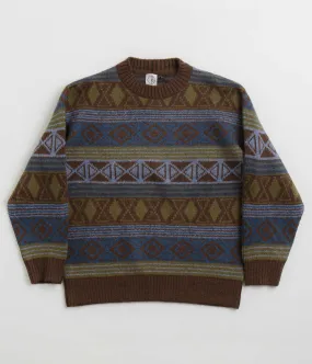 Polar George Sweatshirt - Blue Green Mix camping suitable