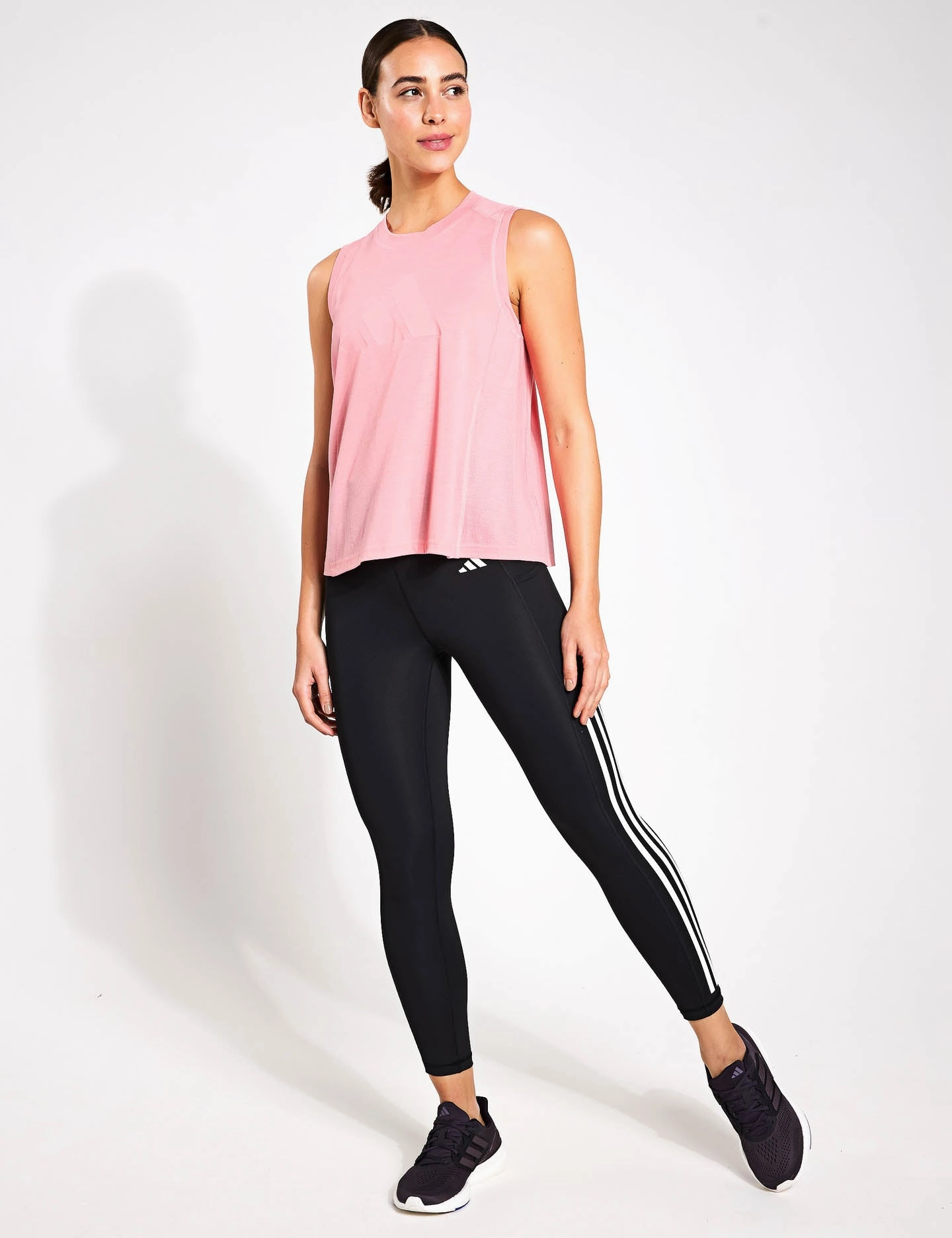Train Essentials Big Performance Logo Training Tank Top - Semi Pink Spark/Pink Spark WaterResistant Shell Technology - advanced