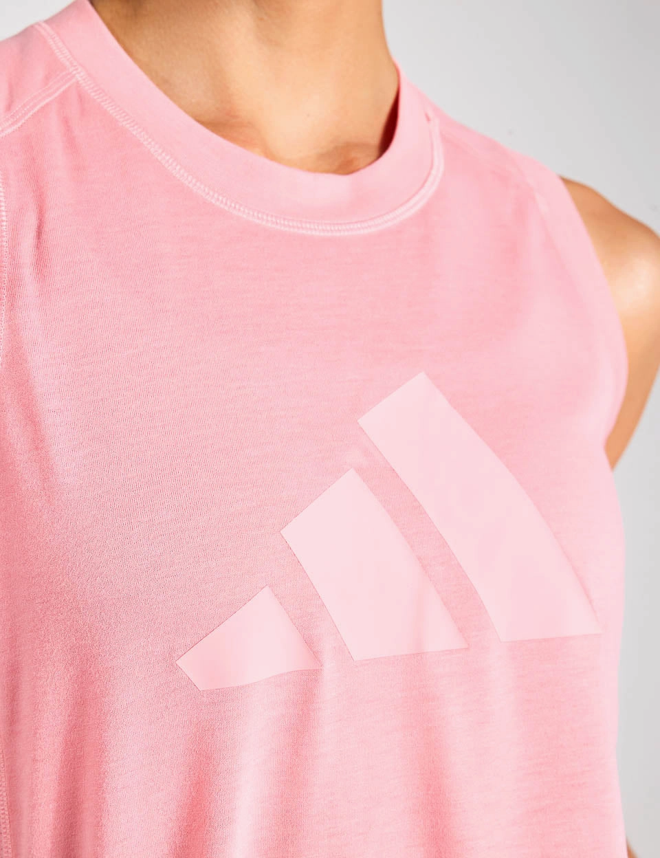 Elasticated Cuffs low - efficiency operation Train Essentials Big Performance Logo Training Tank Top - Semi Pink Spark/Pink Spark