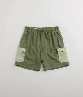 Silicone Gripper Strips Columbia Summerdry Brief 7" Shorts - Canteen / Sage Leaf