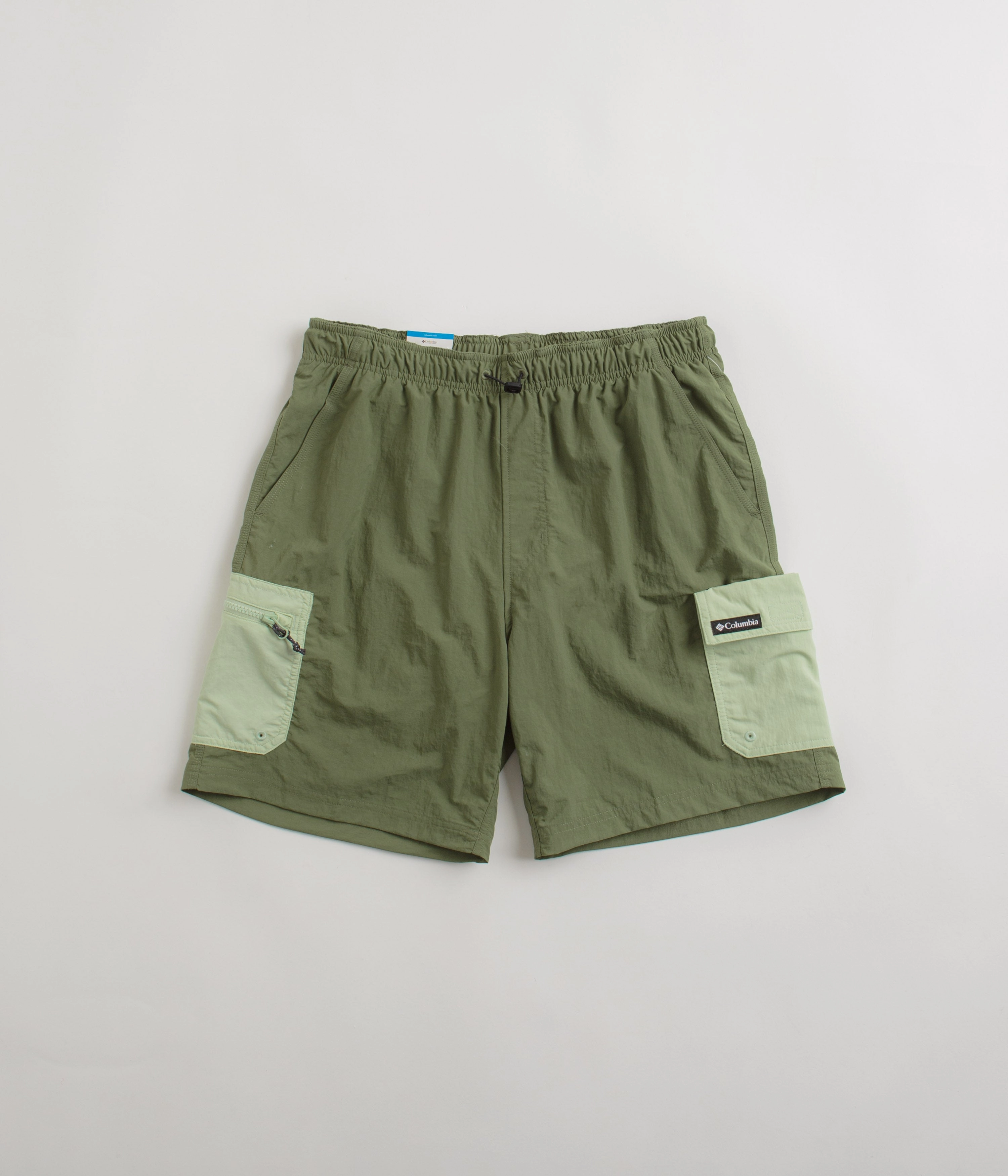 Silicone Gripper Strips Columbia Summerdry Brief 7" Shorts - Canteen / Sage Leaf