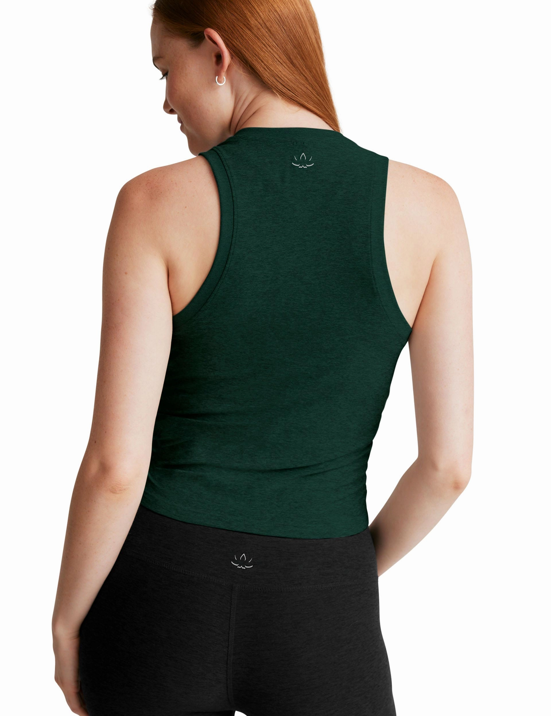 Featherweight Your Fit Shirred Tank - Dark Spruce Green Heather Mobility - enhanced QuickRelease Closure
