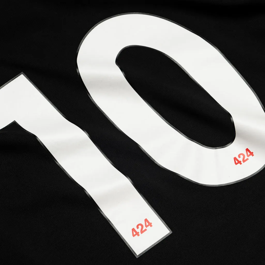424 Printed Tee - Black shorts silhouette