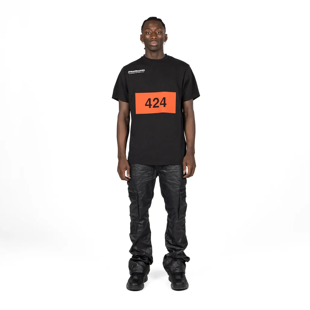 Teenager fashion 424 Printed Tee - Black
