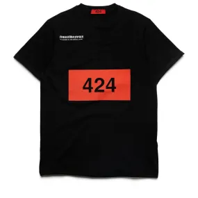 424 Printed Tee - Black Size small