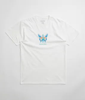 applique Fade Resistant Fucking Awesome Butterfly T-Shirt - White