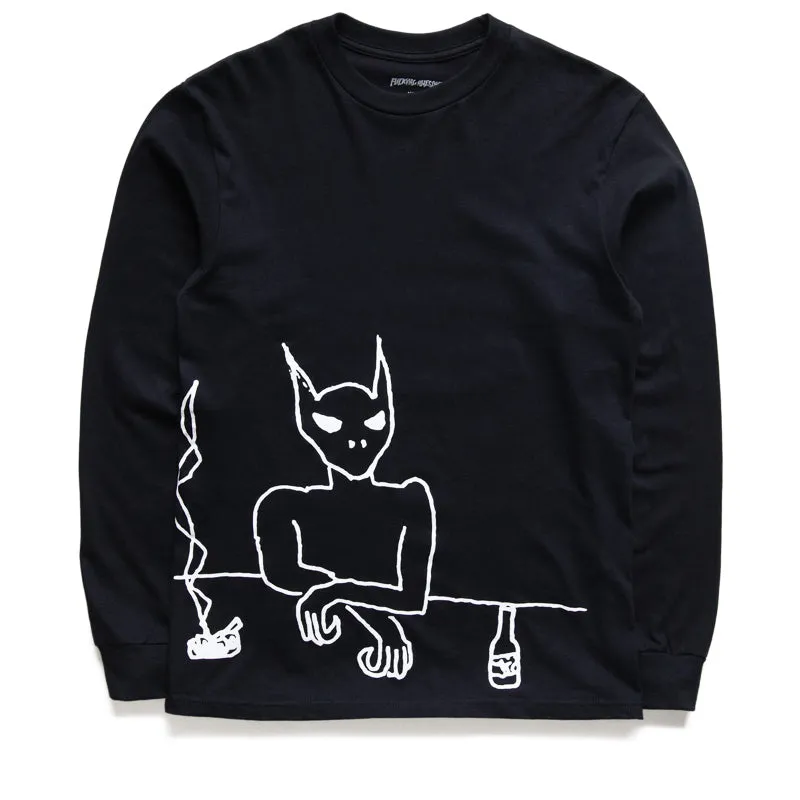 Statement accessories restaurant event Fucking Awesome Drunk Alien L/S Tee - Black