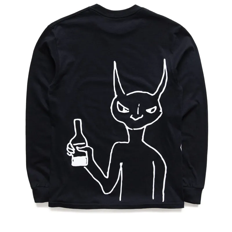 Fucking Awesome Drunk Alien L/S Tee - Black Belt loops jogger pants silhouette