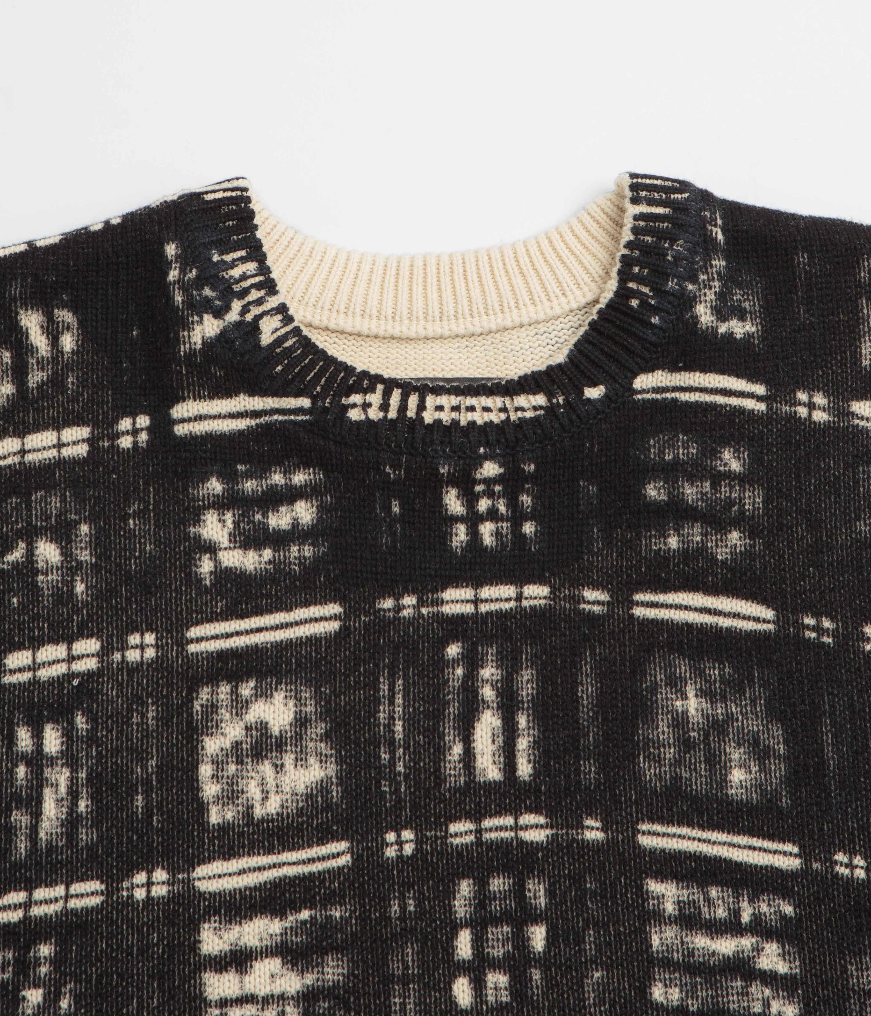 Fucking Awesome Printed Plaid Sweatshirt - Black Plaid Warm Layer