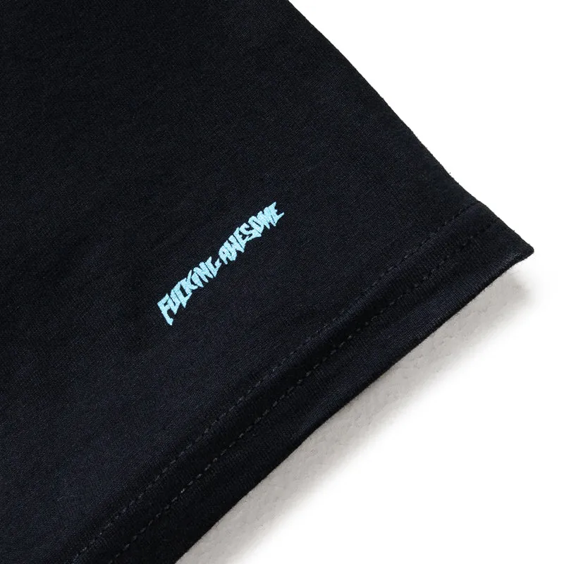 fall clothes Striped Fucking Awesome Tomorrow Children Test Print Tee - Black