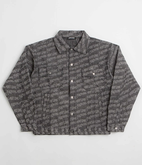Fucking Awesome Herringbone Work Jacket - Black / Light Grey family trip