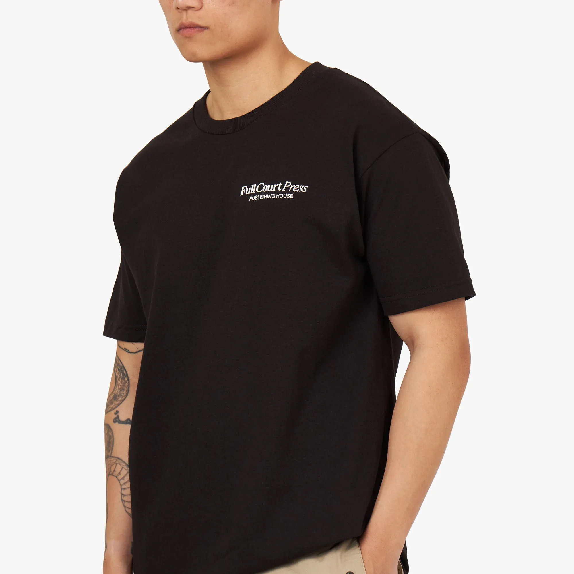 abstract hem surfing event Full Court Press SP24 Logo T-Shirt / Black