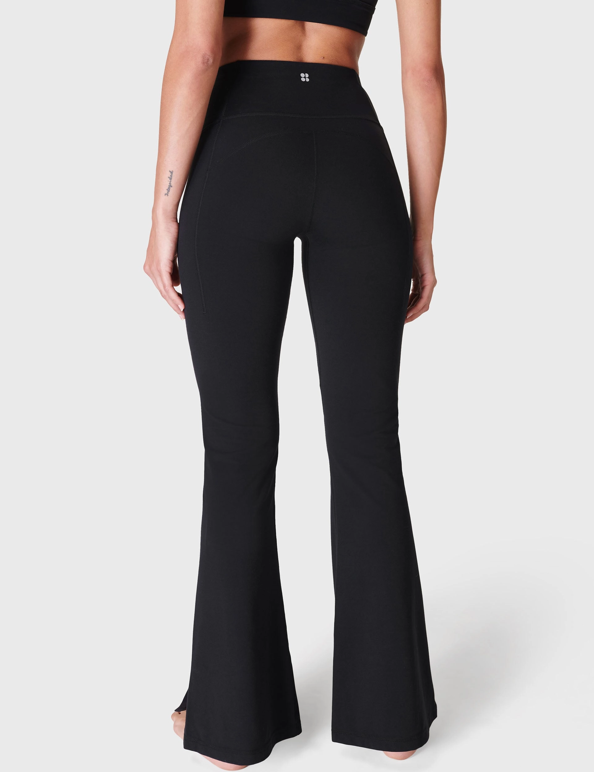 Gym Life Cozy Feel Super Soft Flare Yoga Trousers - Black